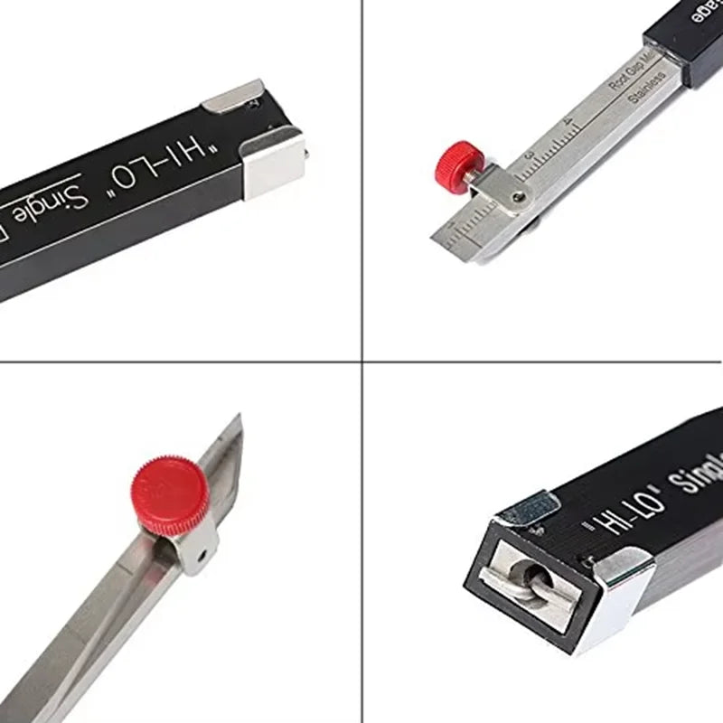 The small height gauge welding inspection ruler HI-LO is a dedicated internal welding ruler in metric/imperial size