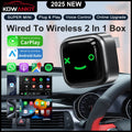 2026 2in1 Wireless Carplay Adapter Android Auto Mini Dongle Fast Setup with WiFi & Bluetooth Connectivity for Car 2016+