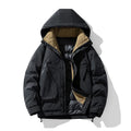 2025 High Quality Hooded Hiking Down Coats for Men Solid Color Windproof Warm Outerwear Winter Casual Male Clothes Fashion New