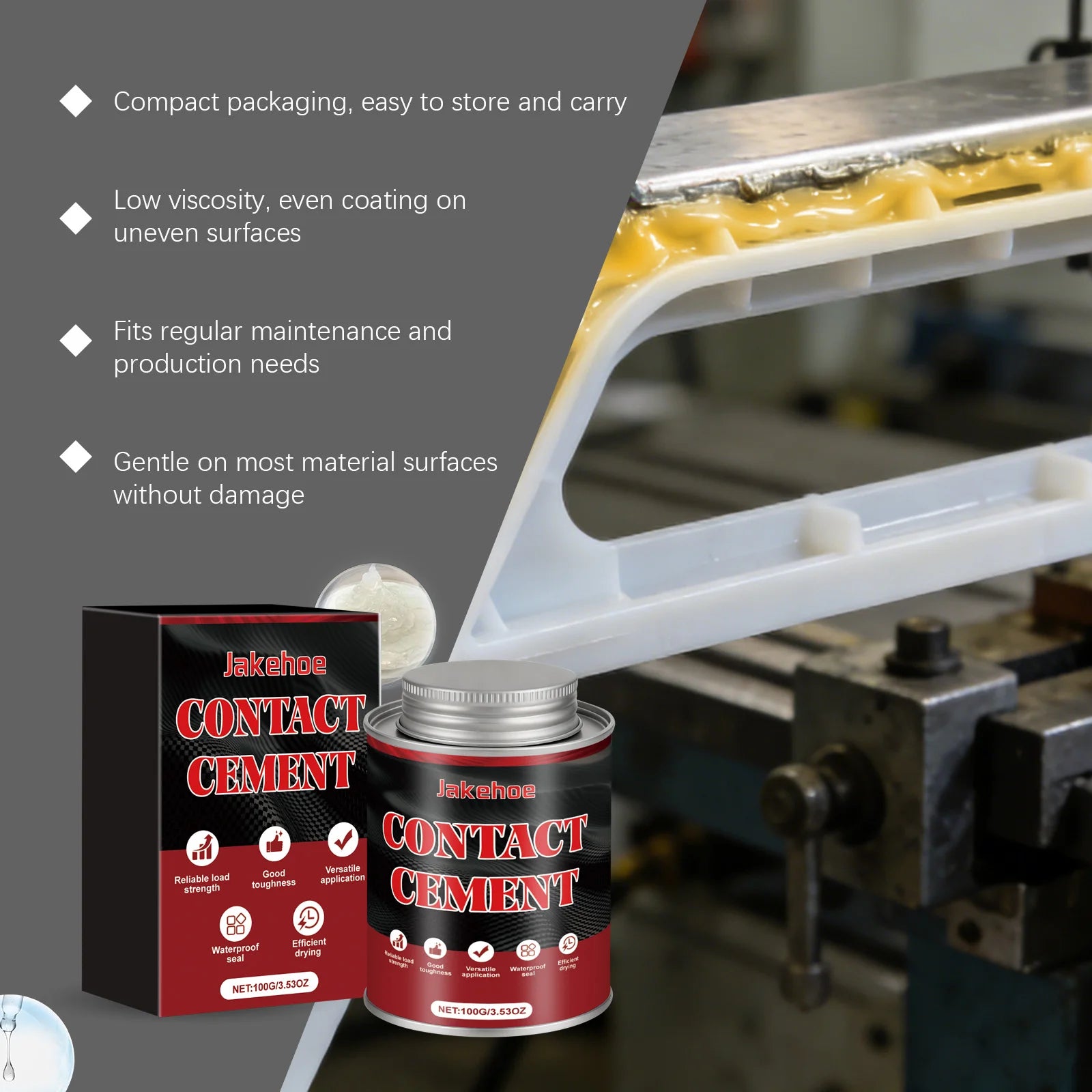 Contact Adhesive Glue Flexible Waterproof Heat Resistant Strong Bond For Furniture Leather Wood Rubber Repair Fast Drying DIY