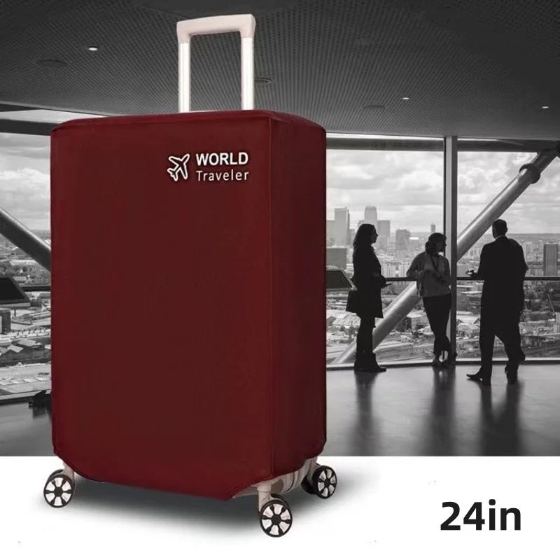 1pc durable luggage dust cover for world travelers - elastic and scratch resistant luggage protection cover, suitable for 18-32