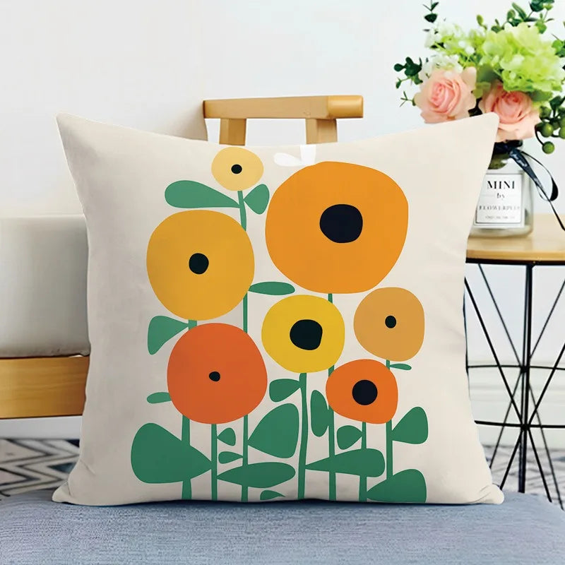 Creative Geometric Double-sided Printed pillow cover Short plush Suitable living rooms bedrooms sofas throw cushion cover