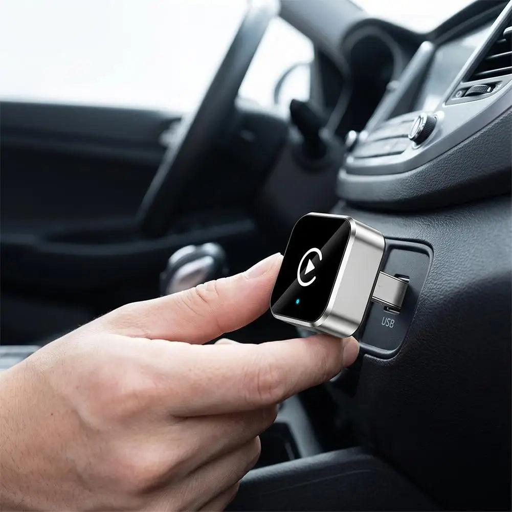 Wireless CarPlay Adapter with Bluetooth 5.0 No Lag USB Dongle Convert Wired to Wireless Auto Connect for iPhone Android 2026