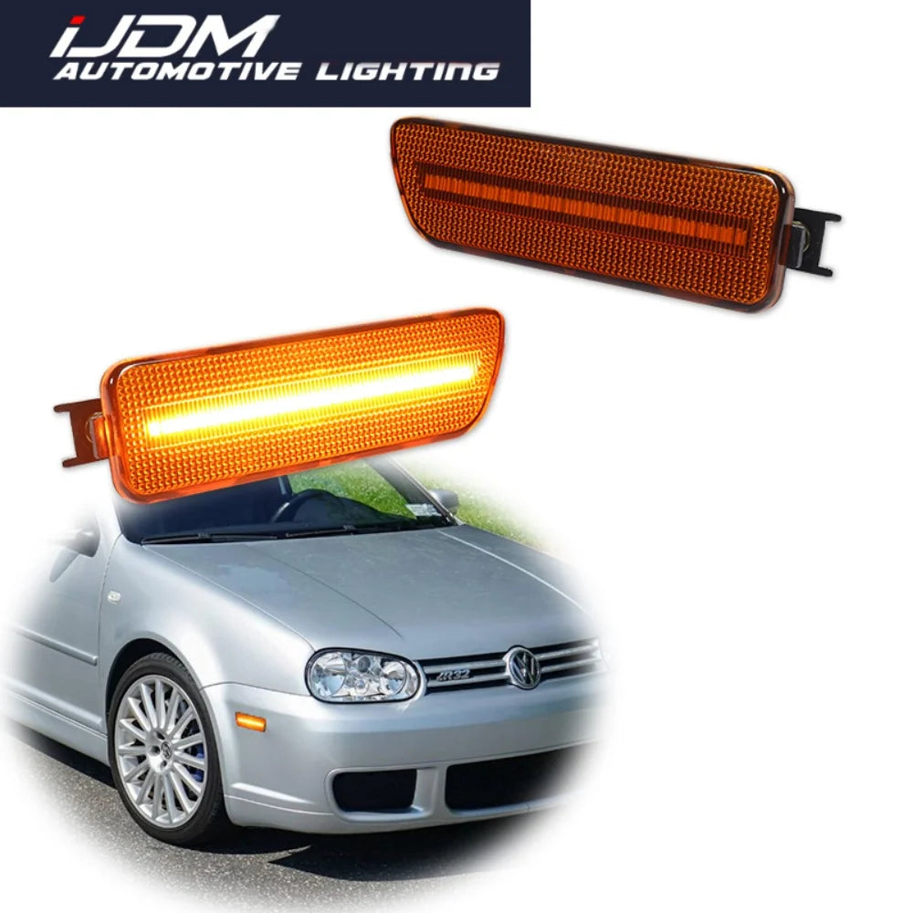 For VW Volkswagen MK4 Golf GTI R32 Jetta Cabrio Car LED Front Fender Side Marker Lights Turn Signal Lights Parking Lights 12V