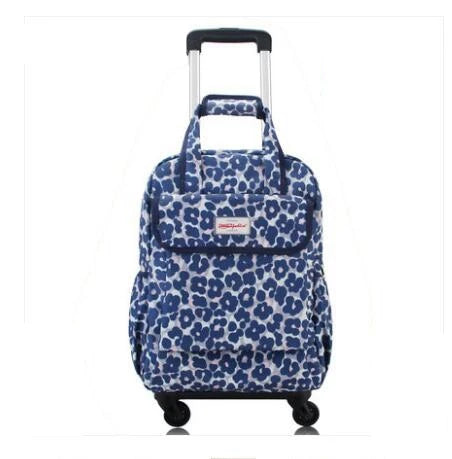 Women Carry On Hand Luggage rolling bag Oxford Rolling Backpack Travel Trolley Bag Travel Luggage bag Trolley Wheeled Backpacks