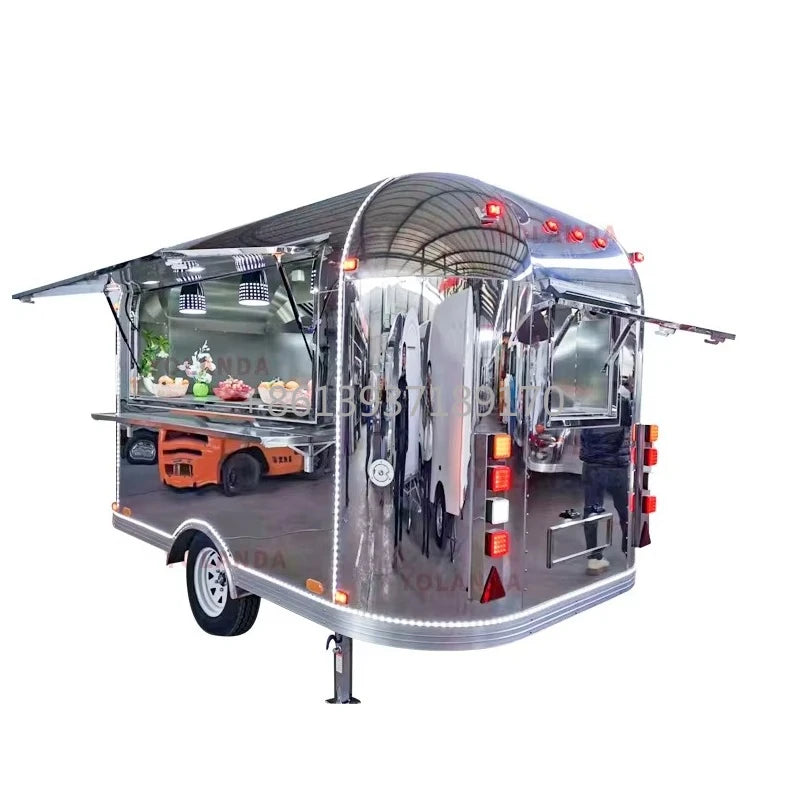 Small Mobile Electric Snack Machines Fast Food Container Trucks Truck Trailer with Full Kitchen for Food Shop Sale in Usa