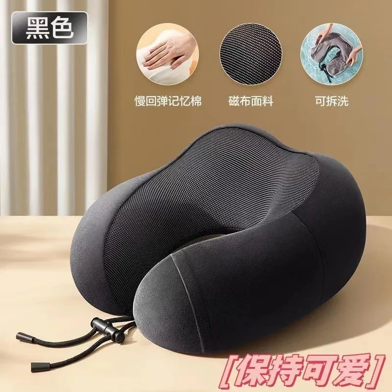 U Shaped Memory Foam Neck Pillows Soft Travel Pillow Massage Neck Pillow Sleeping Airplane Pillow Cervical Healthcare Bedding
