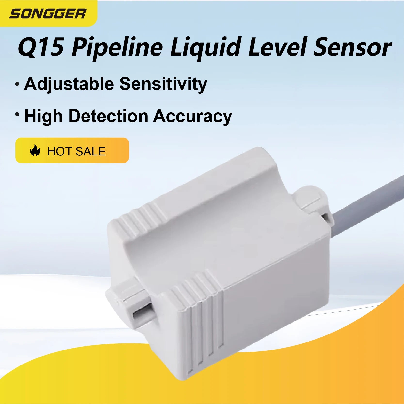 Q15 Non-Contact Capacitive Water Level Sensor Switch External Tank Detector 10-30VDC Adjustable Sensitivity