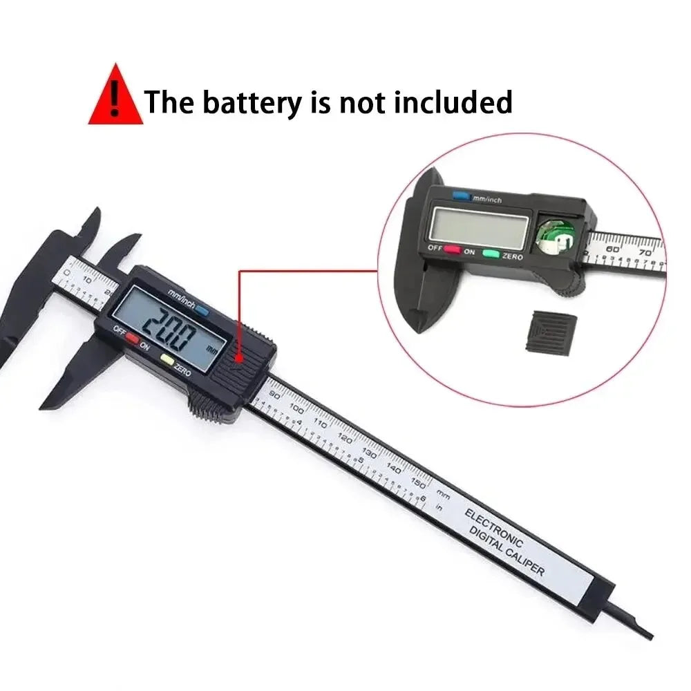 150mm 100mm Electronic Digital Vernier Caliper Carbon Fiber Precision Gauge Micrometer Measuring Tool Digital Ruler