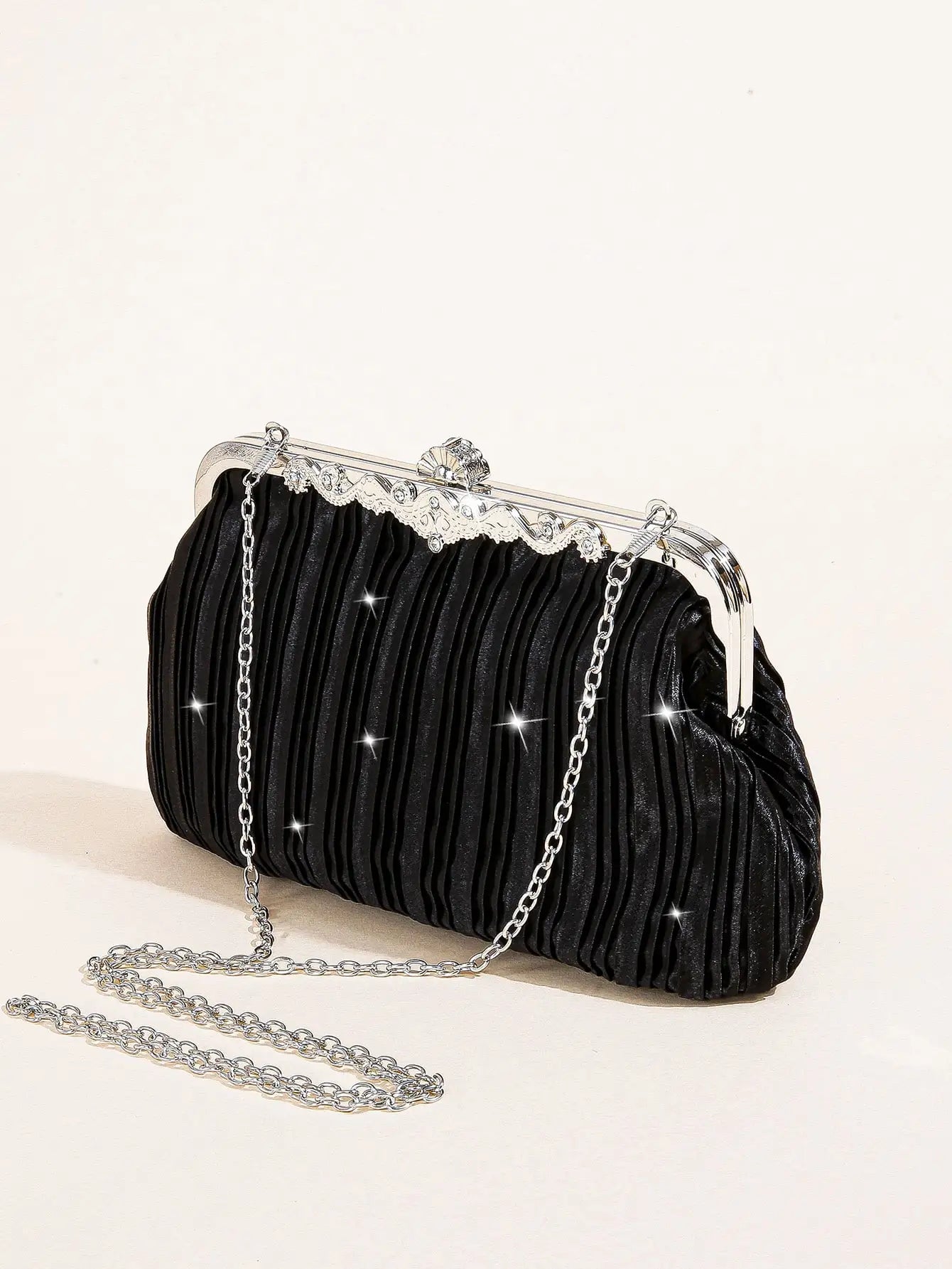 Clutch Purse Evening Bag for Women, Glitter Evening Envelope Handbag With Detachable Chain for Wedding