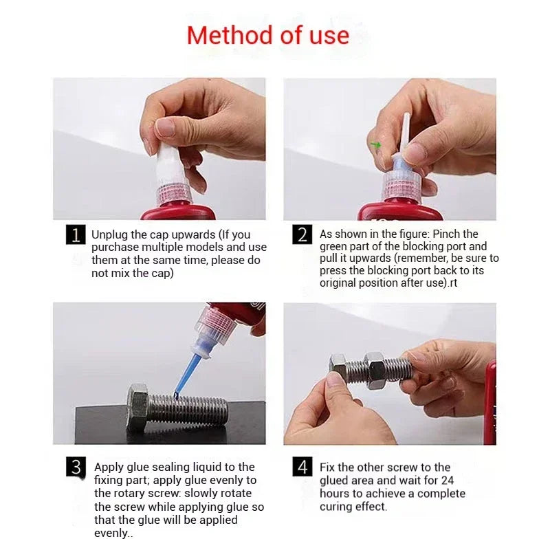 Strong Glue 222/242/243/262263 Medium Strength Gap Sealants Heavy Duty Thread-locker Screw Glue Anaerobic Adhesive Sealing 10ml
