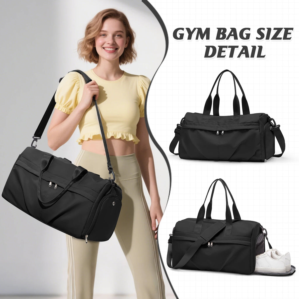 Carry-On Luggage Travel Bag Duffle Bag Large Capacity Durable Nylon Tote with Multiple Compartments，Men Women Sports Fitness Bag