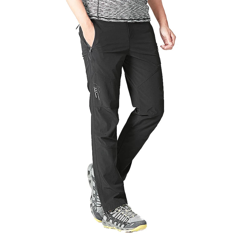 JNLN Men Hiking Pants Outdoor Camping Trekking Running Climbing Mountain Trousers Stretch Lightweight Quick Dry Waterproof Pants