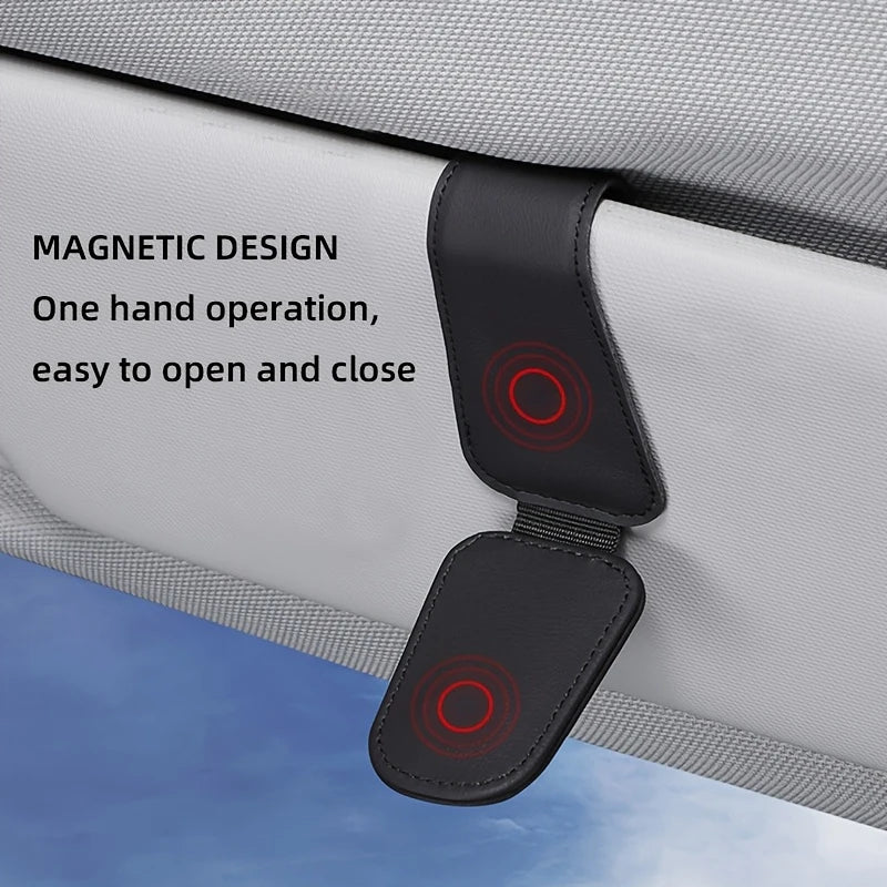 2pcs Multifunctional Auto Sun Visor Sunglasses Clip Car Mounted car accessories  interior tools Suitable for Tesla Toyota BYD
