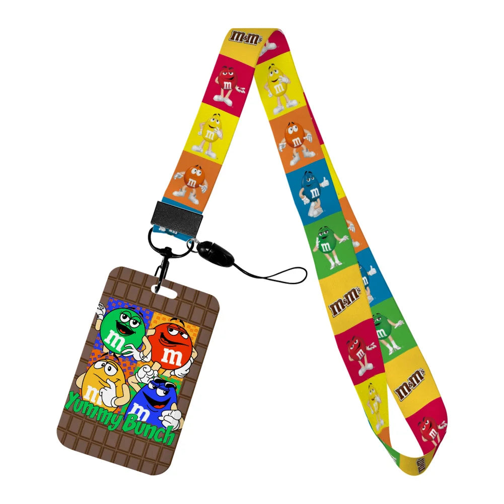 New Candy Design Lanyard Keychain ID Bus Card Cover Student Badge Holder Pass Hang Rope Lariat Gifts Keys Straps Accessories