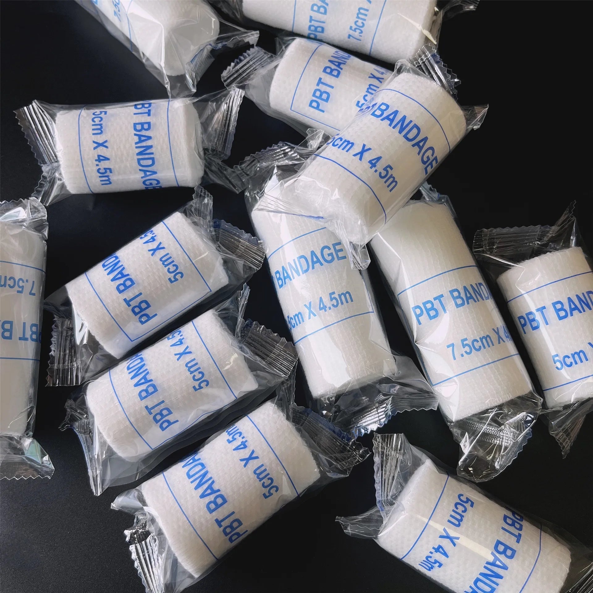 10PCS 4.5M/Roll PBT White Mesh Elastic Bandage Breathable Non-woven Wound Dressing 5/7/10CM Outdoor First Aid Fixed Bandage