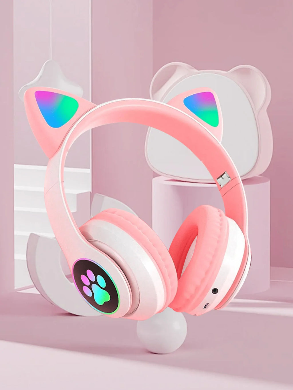 Wireless headphones, Jerry 5.0, long life, high sound quality, cat ears, listening to music/gaming wireless headphones