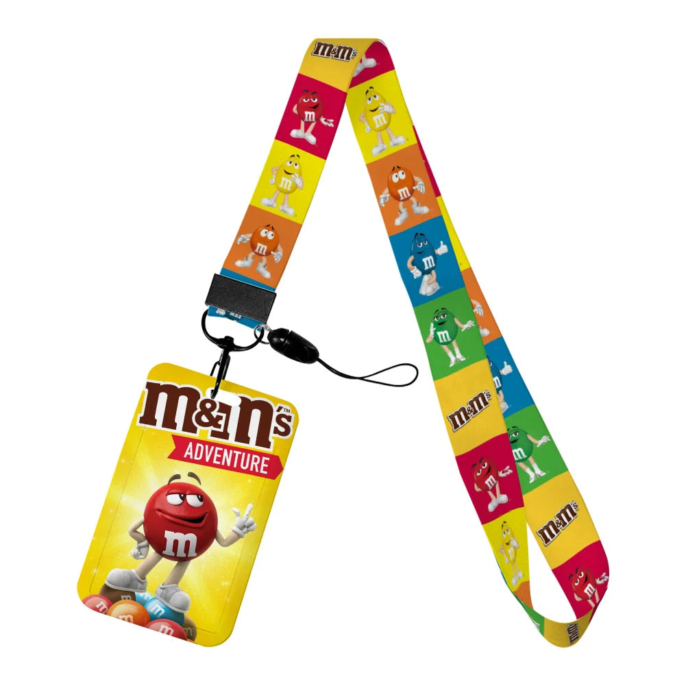 New Candy Design Lanyard Keychain ID Bus Card Cover Student Badge Holder Pass Hang Rope Lariat Gifts Keys Straps Accessories
