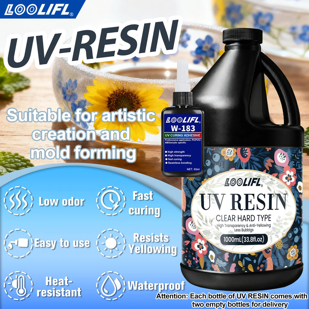 Hot Sell UV Hard Resin Adhesive UV Glue Welding Kit 50g/1000g DIYJewellery Making For Jewellery Glass Metal 1-Minute Fast Curing