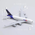 1/400 16cm A380 FedEx Diecast Metal Airplane Model Collectible Display Toy Airplane Model Collection Toys For Children