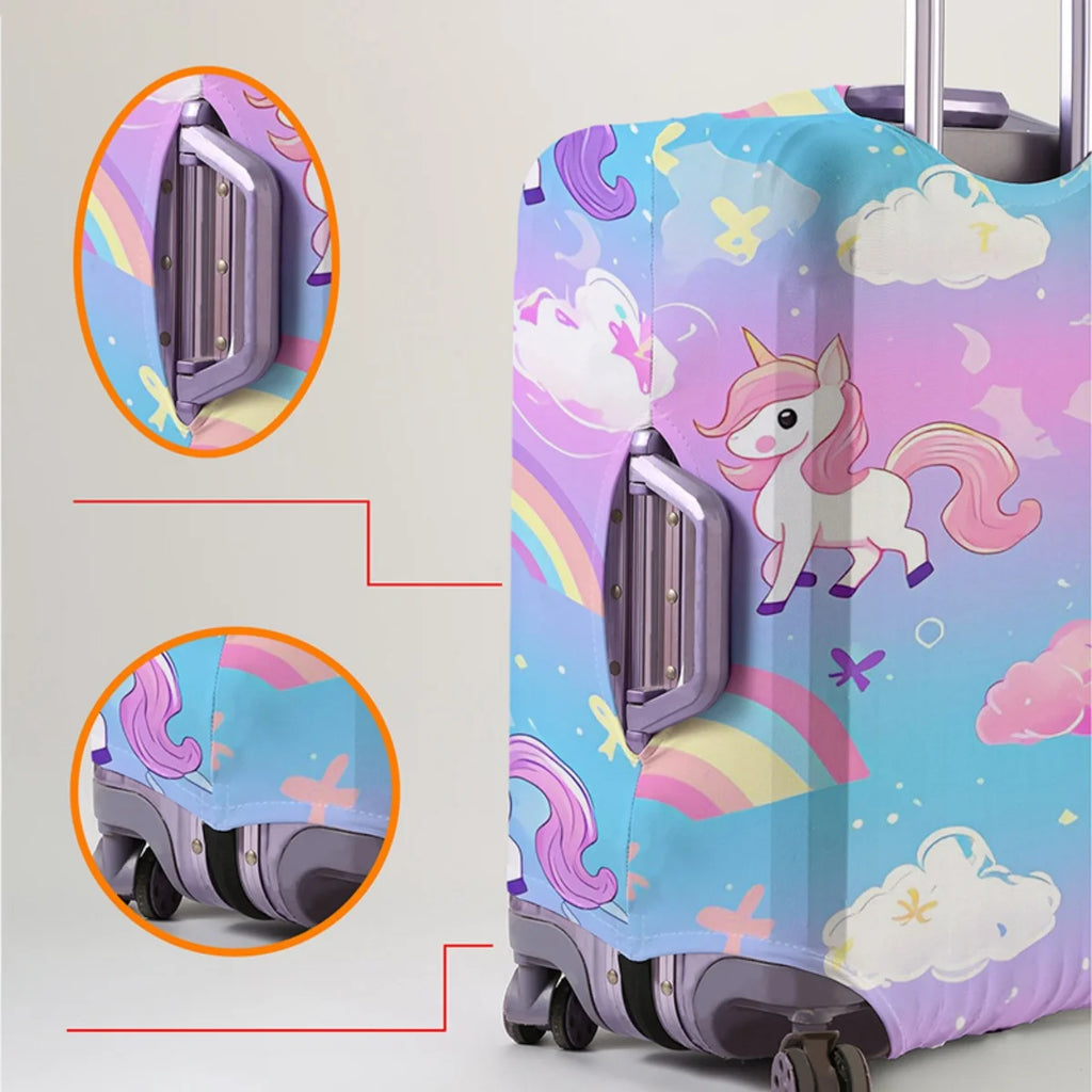 Animal pattern luggage protection cover, set suitable for 18-32 inch luggage cover, suitcase handle cover, travel accessories
