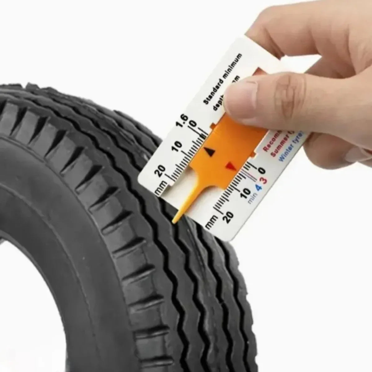 0-20mm Tire Tread Depth Ruler Auto Motorcycle Truck Repair Tool Portable Vernier Caliper Gauge Uses For Car Tire Measuring