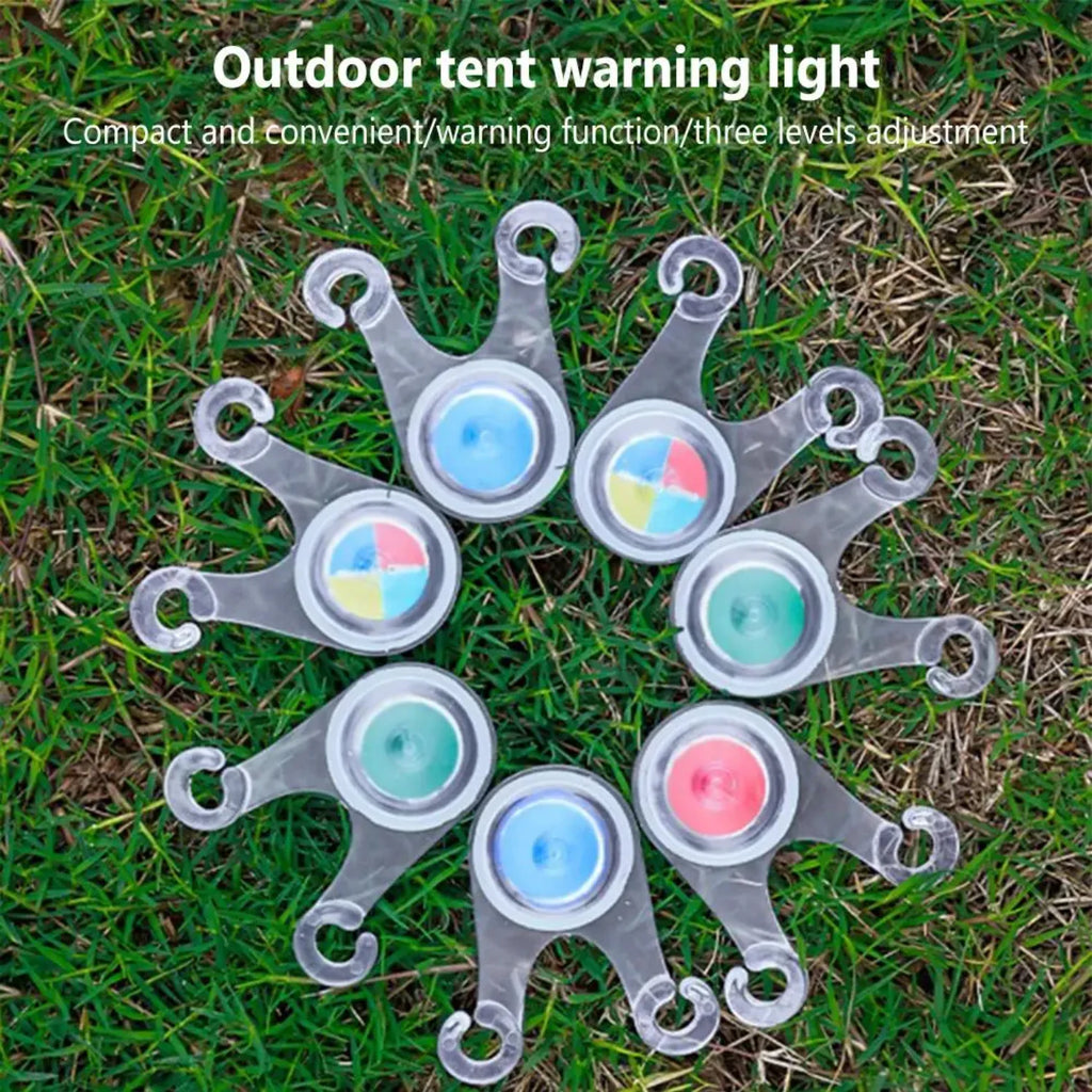 10Pcs Waterproof LED Tent String Rope Guard Hanging Lights LED Camping Rope Hanging Light for Outdoor Camping Fishing