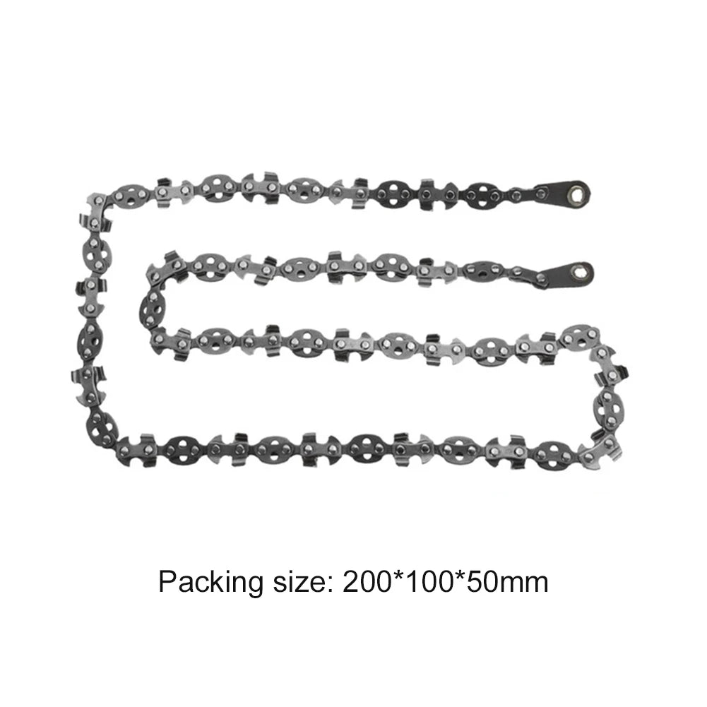 53/24 Inch Hand Rope Chain Saw Sharp Manual Tree Limb Chain Saw with 68/11 Teeth Folding Pocket Rope Chainsaw Tree Cutting Tool