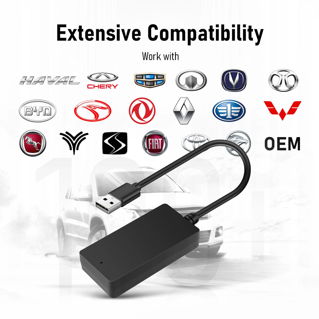 Carbitlink Easylink Easyconnection To Wireless CarPlay Android Auto 2 in 1 Adapter Plug & Play Auto Connect Fit for Chinese Car