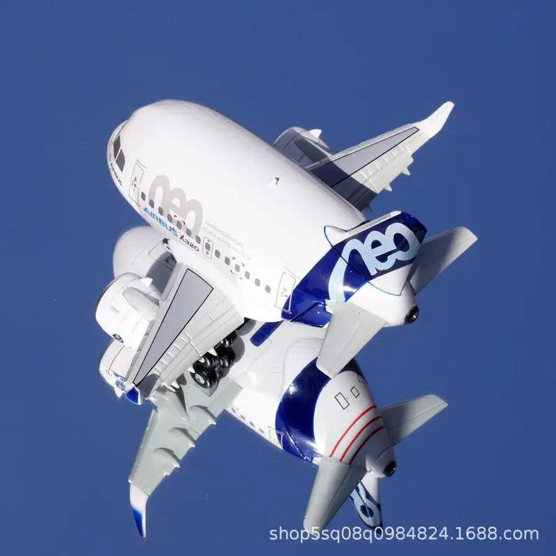 70102PA Airbus A320 Neo Cartoon Airplane Model Full Alloy Original Factory Collectible For Aviation Collectors Decor