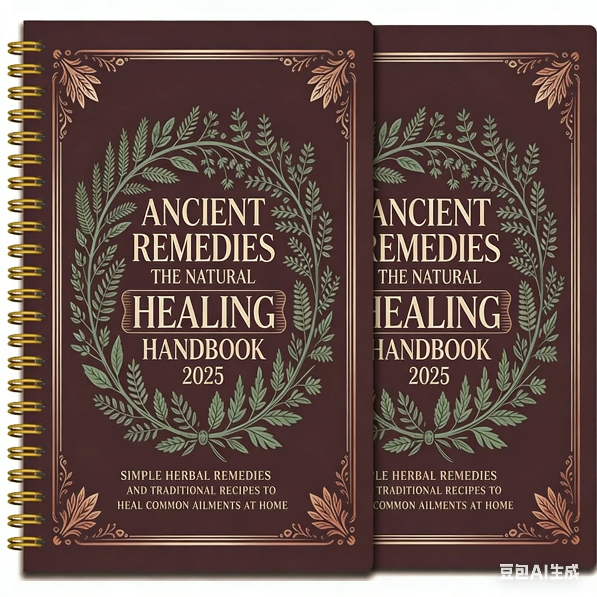 Natural Remedies Handbook with Ancient Cures for Family Health PP Cover Waterproof Notebook for Home Office Travel Gift