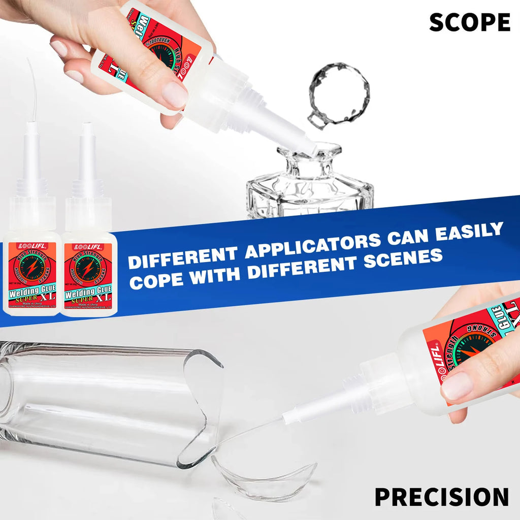 LOOLIFL 50g super glue, professional adhesive, transparent cyanoacrylate glue, quick-drying, tasteless and long-lasting adhesion