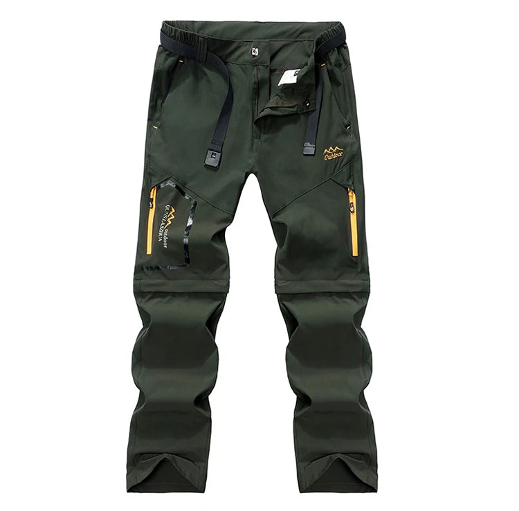 Men's Lightweight Convertible Cargo Tactical Pants Zip off Outdoor Hiking Stretch Work Pants Trekking Camping Trousers