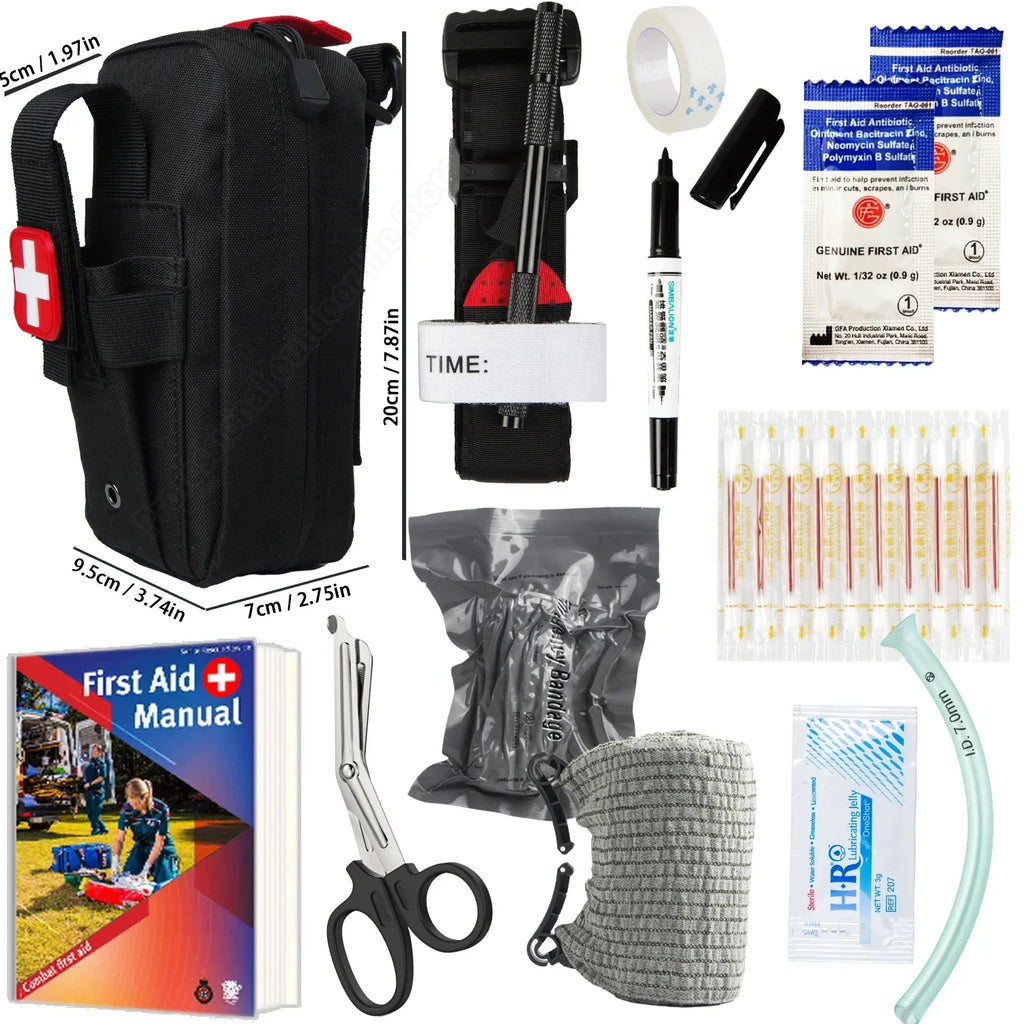 Emergency Survival Kit Gear First Aid Kit Admin Pouch EMT Camping Gear Tactical Trauma Molle EDC IFAK OUTdoor Tools