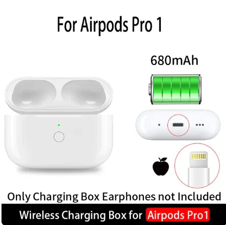 Replacement For AirPod Pro1 2 Charging Case  with AirPods 4st&2nd Generation Wireless Charging box Bluetooth Pairing For Apple 3