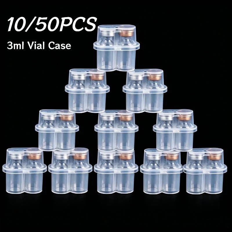 10-50PCS Peptide Storage Box 3ml Vial Case Peptide Storage Case Peptide Container Fridge Peptide Storage Box Peptide Holder