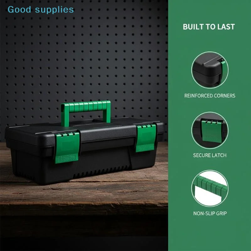 nimbleProfessional 10Inch Tool Box for Carpentry Solid Plastic Storage Solution for Home and DIY Projectsobject