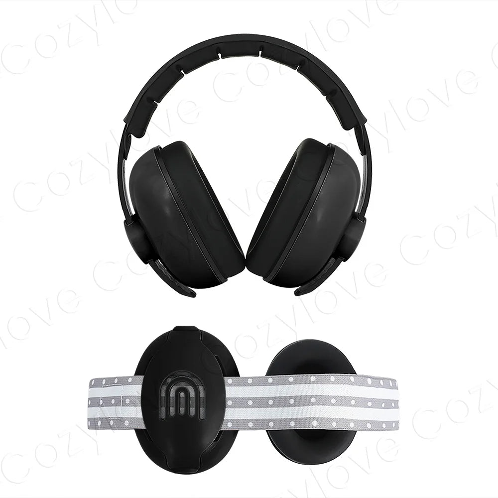 2-in-1 Adjustable Baby Kids Noise Cancelling Earmuffs, Dual Stage Convertible Infant Sound Proof Earmuffs for Newborn to Toddler