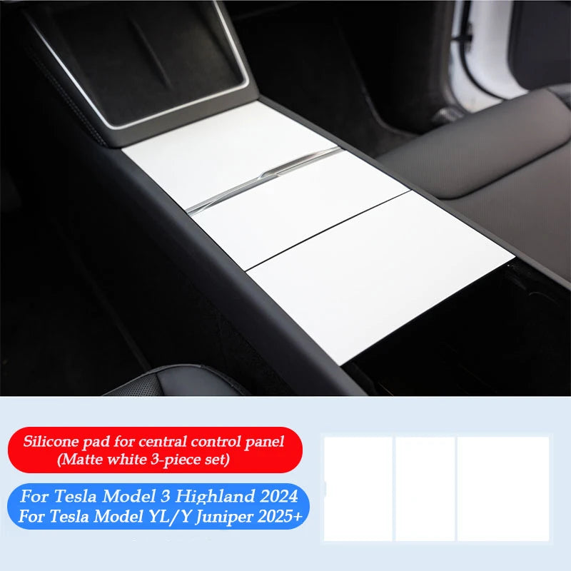 For Tesla Model Y YL Juniper Model 3 Highland 2026 Console & Armrest Storage Box ABS Non-slip Mat Cup Holder Box Accessories