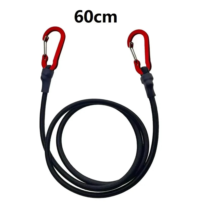 Heavy Duty 8mm Elastic Bungee Cord with Safety Hooks for Camping Tent Suitcase Bicycle Cooler Secure Cargo Tie Down 60/120cm