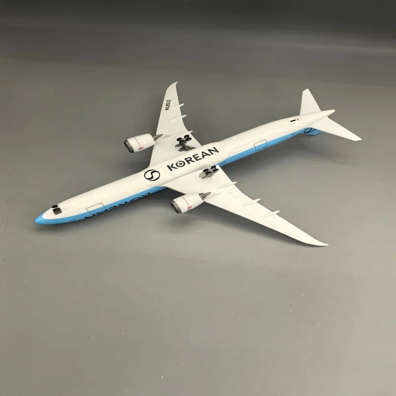 B787-10 Korean Airplane Model 47cm 1/145 Scale Aircraft resin Miniature Toy planes with LED Light(Touch or Sound Control) Gift