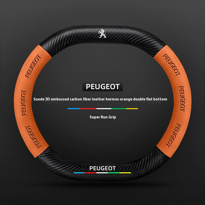 Car Steering Wheel Cover For Peugeot 106 107 108 206 207 208 301 307 308 406 407 408 508 607 2008 3008 4008 5008 GT RCZ Rifter