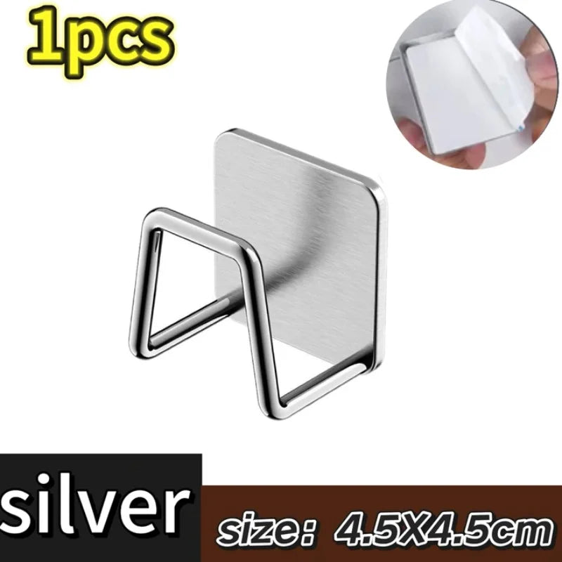 Kitchen Sponges Holder Self Adhesive Sink Sponges Drain Drying Rack Stainless Steel Storage Holder Kitchen Accessories