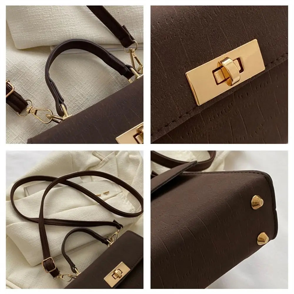 Fashion Women PU Leather Shoulder Messenger Bag Crossbody Bag Ladies Girls Fashionable and Simple Travel Large Capacity Handbags