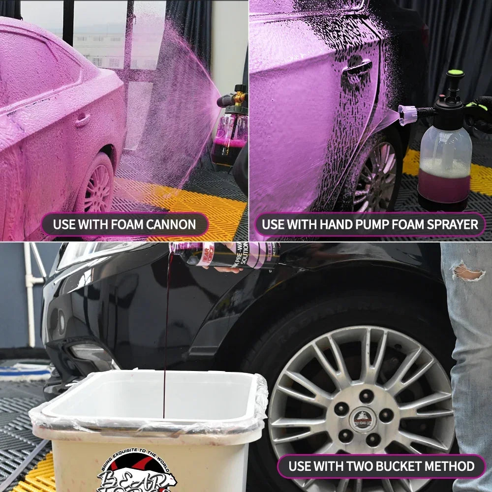 Pink Foaming Car Wash Soap Auto Wash Shampoo Active Foam Cleaner for For Snow Foam Lance /  Cannon / Foam Gun or Bucket Wash