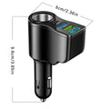 4 in 1 Retractable Car Charger with Voltage Display Cigarette Lighter PD QC 3.0 96W Super Fast Charger for iPhone Huawei Sumsung