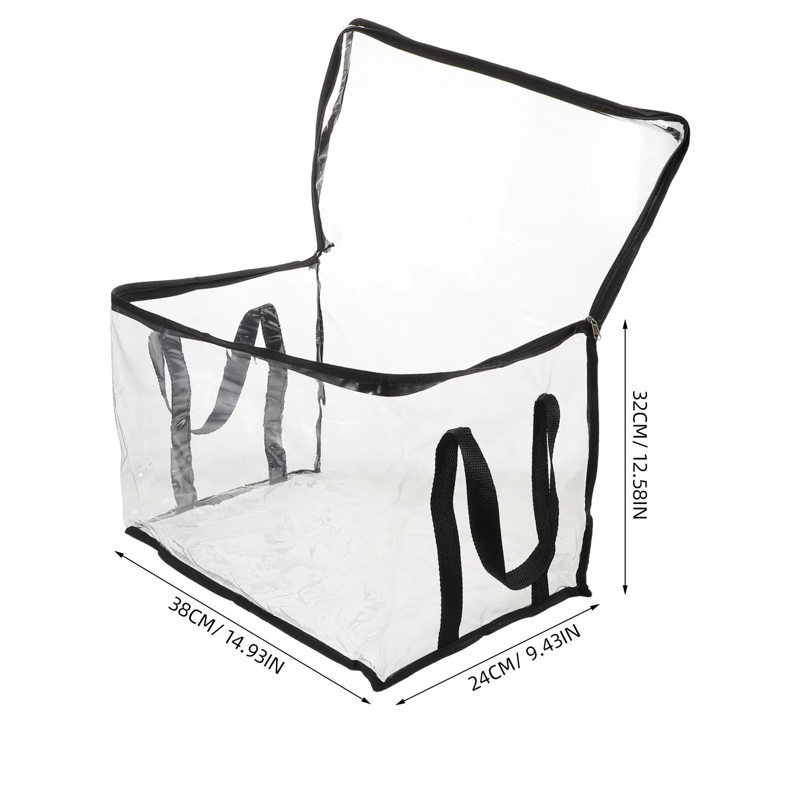 Foldable Transparent Storage Box Portable Student Book Cube Large Capacity Waterproof Clear Organizer Container