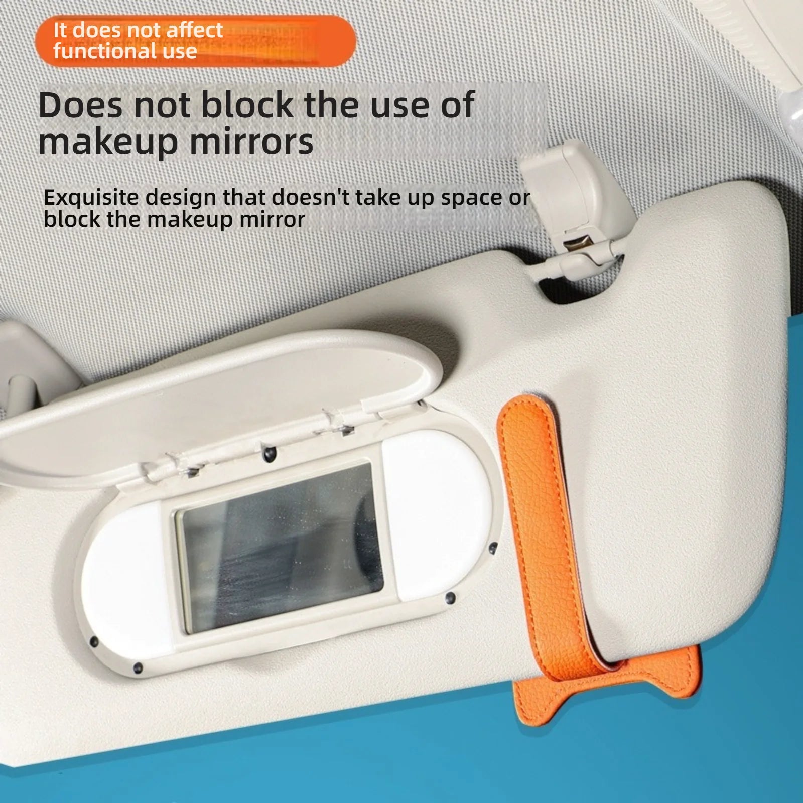 Magnetic Car Sunglasses Holder Sun Visor Glasses Clip PU Eyeglasses Hanger Portable Ticket Card Clip Auto Accessories