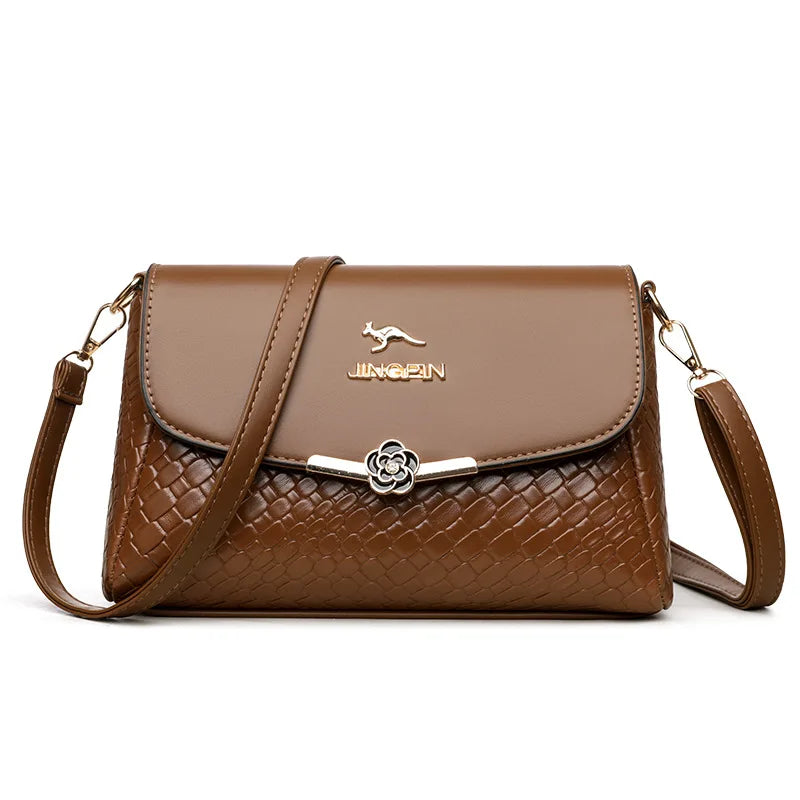 2025 New Design Women Crossbody Bag Large Capacity Genuine Leather Texture Phone Cosmetics Wallet Stylish Shoulder Bag for Women