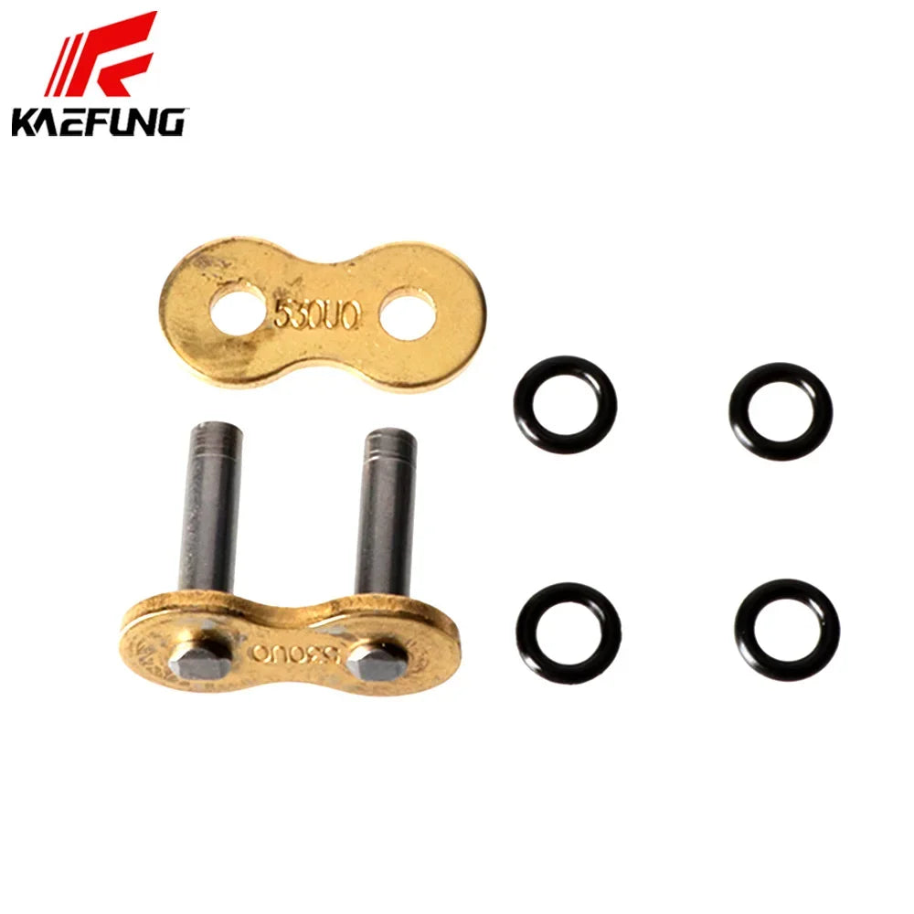 Compatible 428 520 525 530 Chain Link Gold Chains Rivet Connecting Link Motorcycle Sprockets Replacement Parts Accessorry With